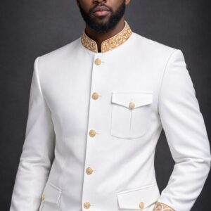 Ensemble Veste de Costume Homme Blanc-Pur