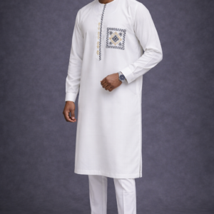 Ensemble Tunique-Homme Blanc Éclatant
