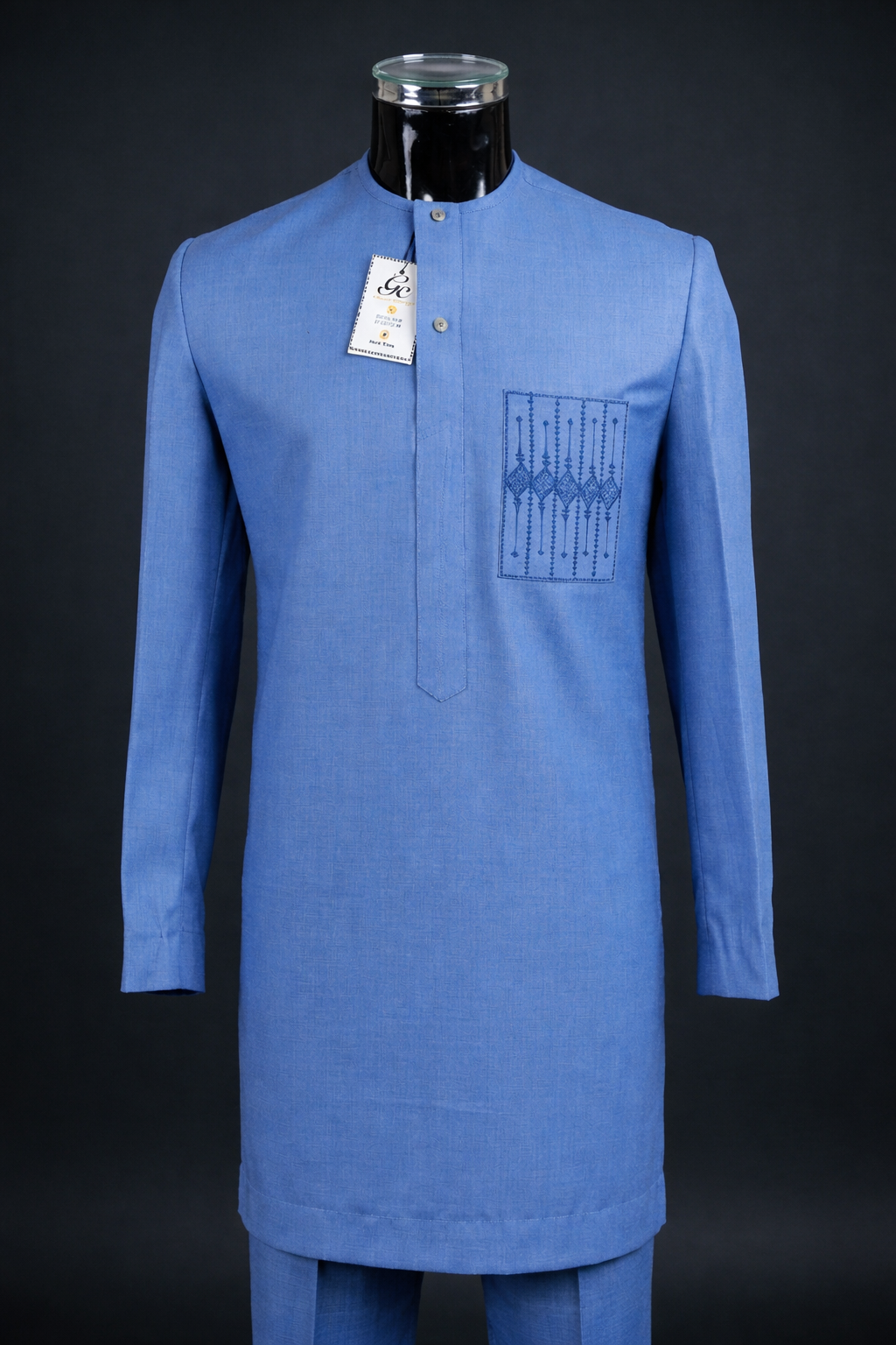 Ensemble Kaftan Bleu Céleste