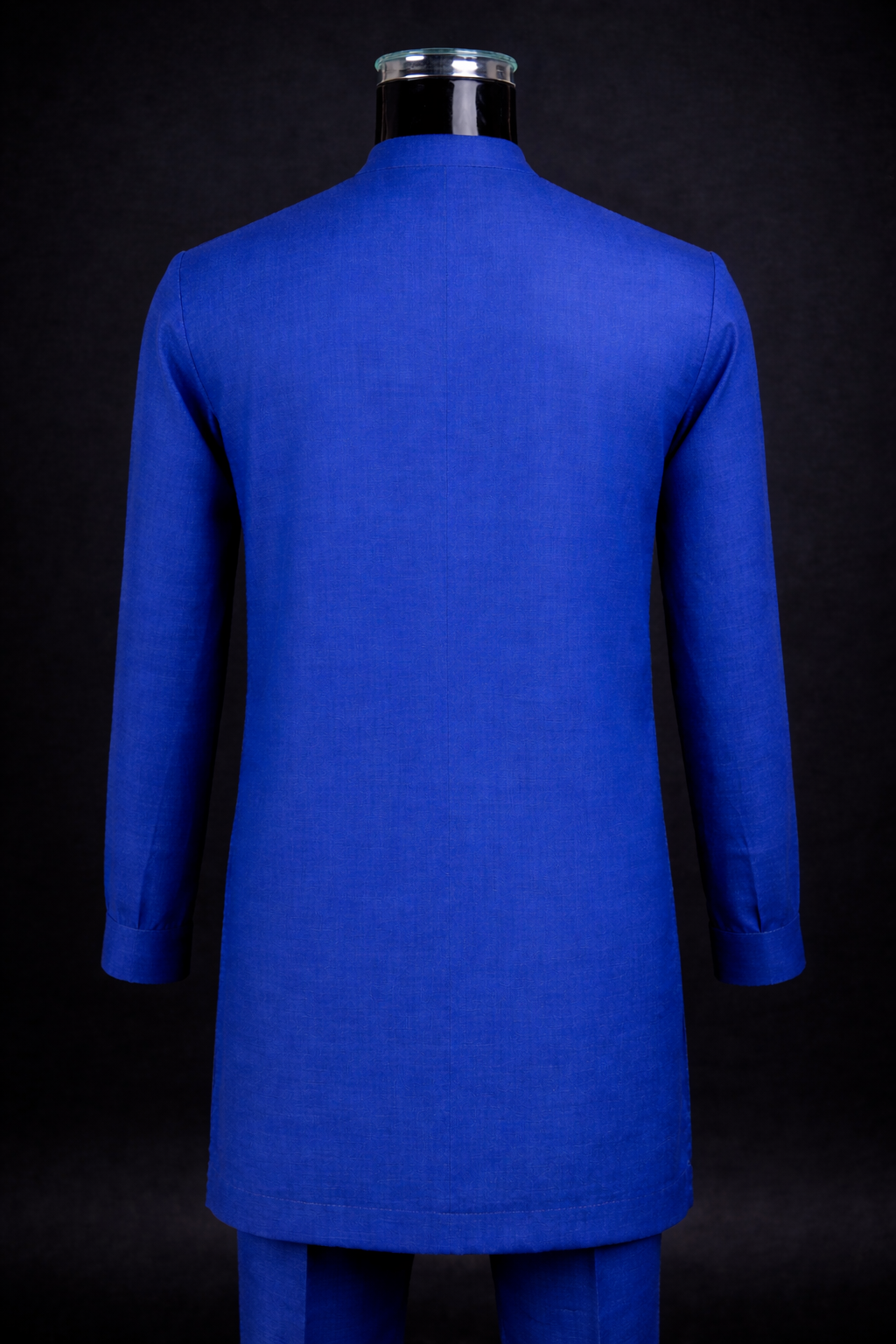Ensemble Bleu Roi Broderies Blanches – Image 3
